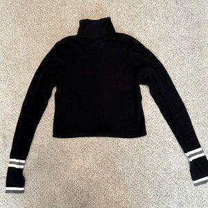 ZARA cropped turtleneck black sweater